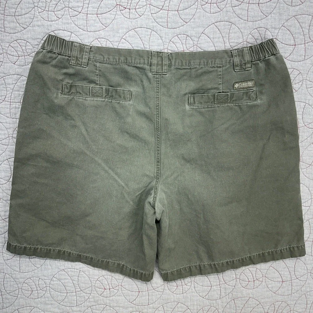 VTG Columbia Baggy Cargo Shorts Green AM4436 Cotton / Mens XXL